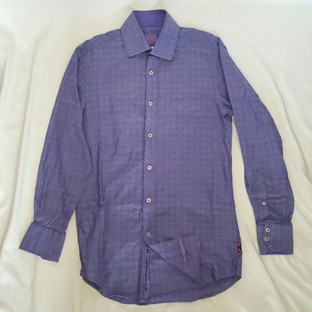 English Laundry Casual Purple Button-Down Shirt